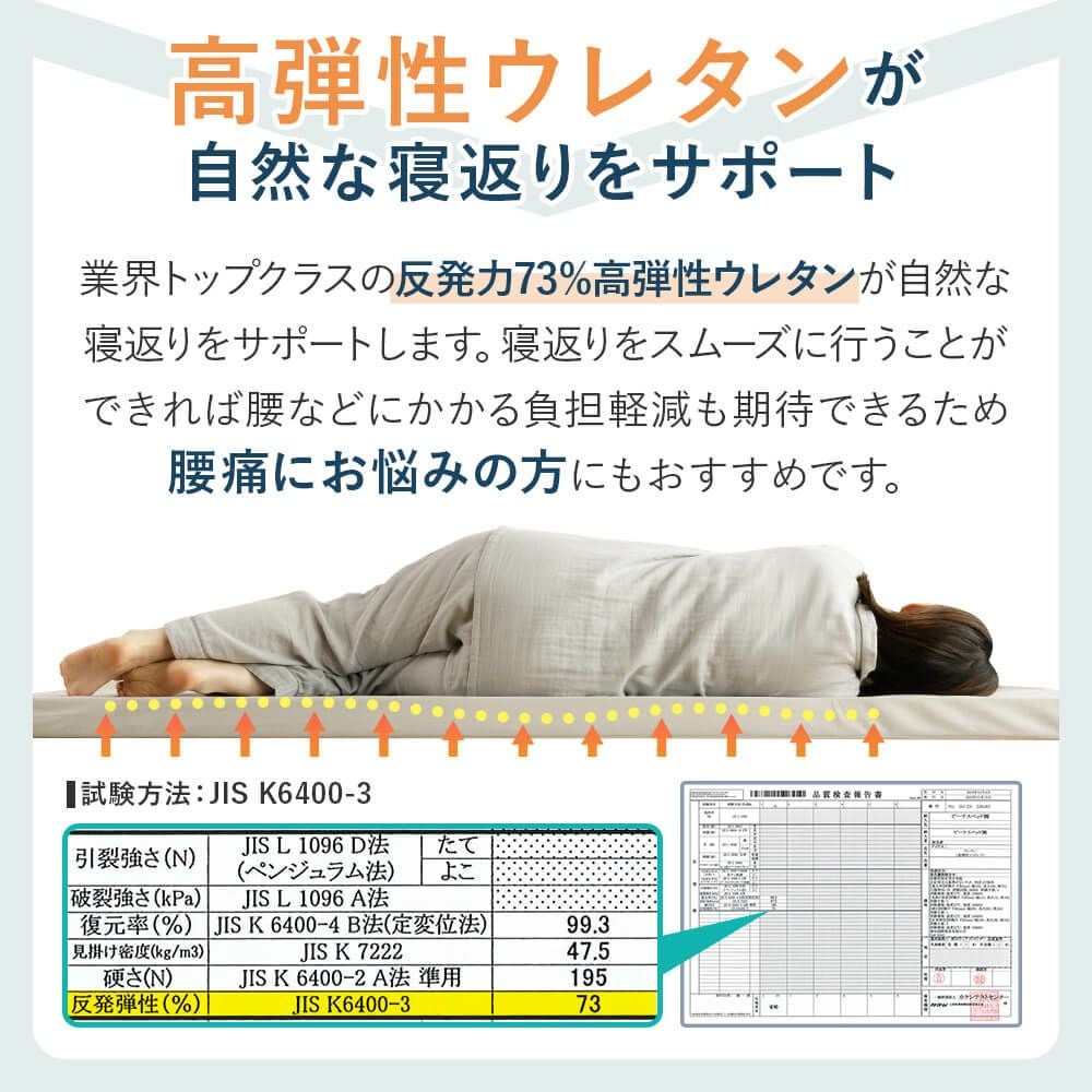 シングル】寝返りに特化したNERUSIA（ネルシア）高弾性ウレタン